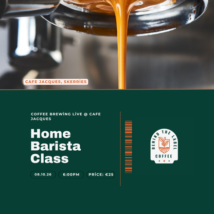 Home Barista Class at Cafe Jacques (Thursday 8th October)